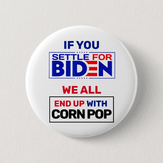 Badge Rond 5 Cm Régler pour Biden (Devant)