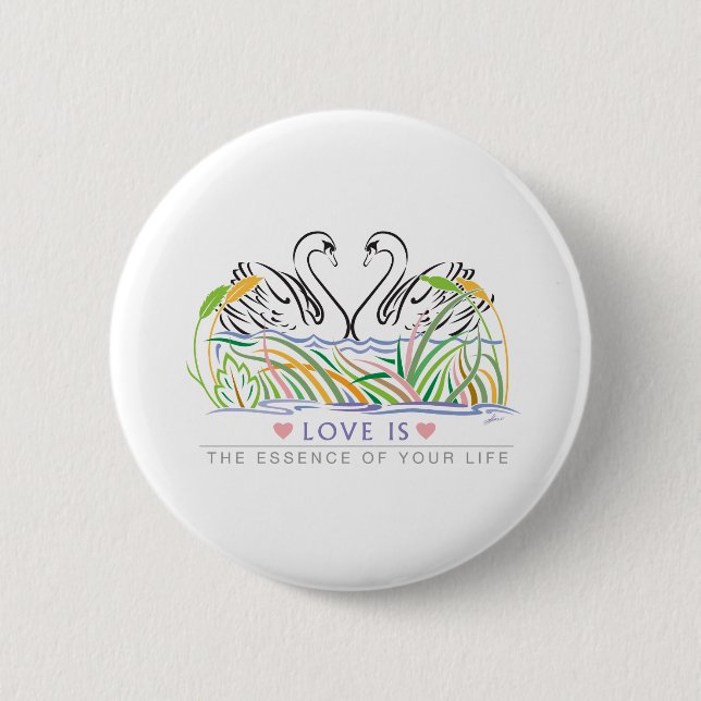 Badge Rond 5 Cm Règles d'amour (Devant)