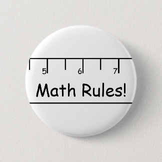 Badge Rond 5 Cm Règles de maths !