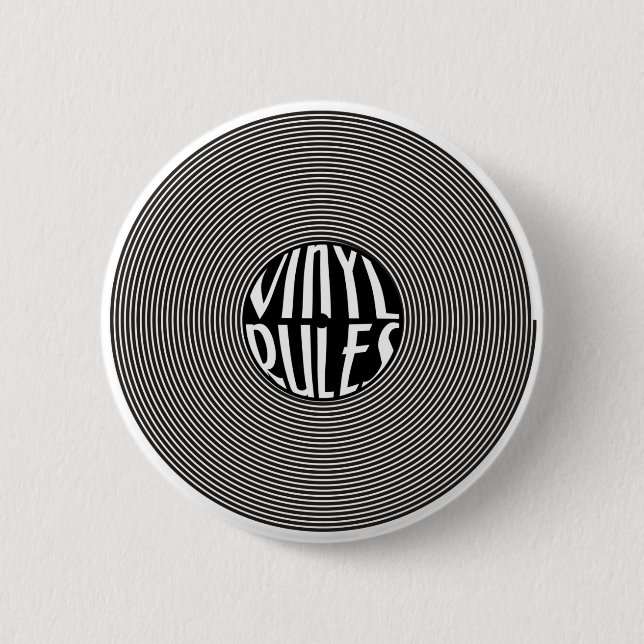 Badge Rond 5 Cm Règles de vinyle (Devant)
