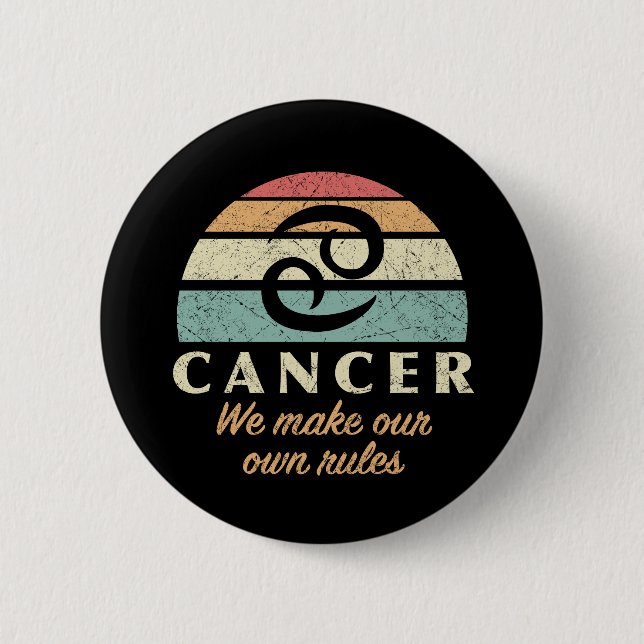 Badge Rond 5 Cm Règles de zodiaque du cancer amusant (Devant)