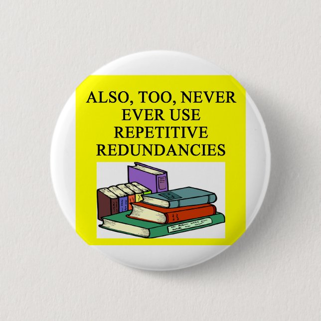 Badge Rond 5 Cm règles drôles pour des auteurs (Devant)