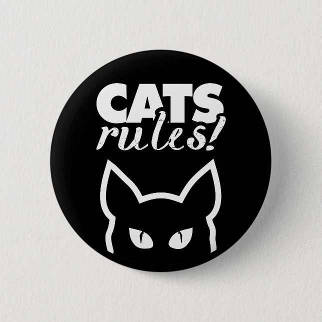 Badge Rond 5 Cm Règles relatives aux chats (Devant)