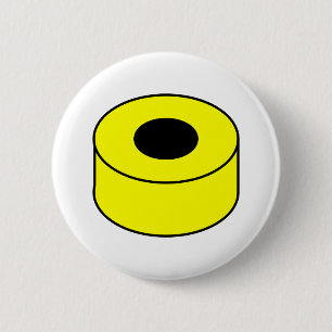 Badge Rond 5 Cm Réglisse Toutes Sortes - Jaune et Noir