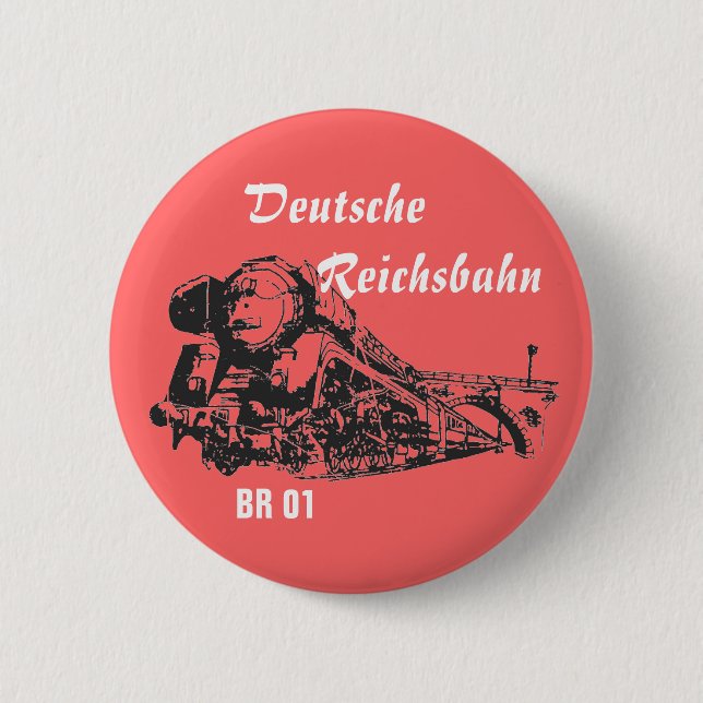 Badge Rond 5 Cm Reichsbahndesign BR01 (Devant)
