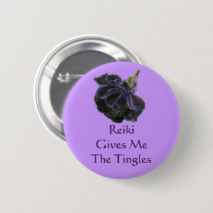 Badge Rond 5 Cm Reiki Me Donne Le Rose Des Tingles