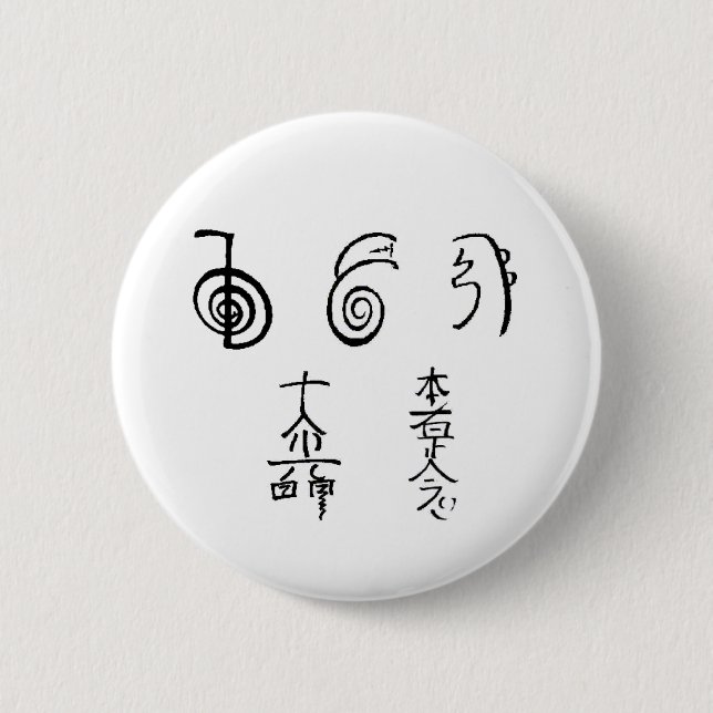 Badge Rond 5 Cm Reiki pendant la vie (Devant)