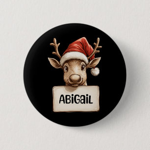 Badge Rond 5 Cm Reindeer Abigail