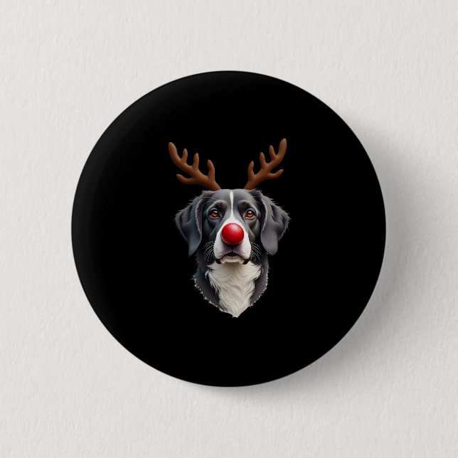 Badge Rond 5 Cm Reindeer Great Dane Christmas Great Dane Dog Mom D (Devant)