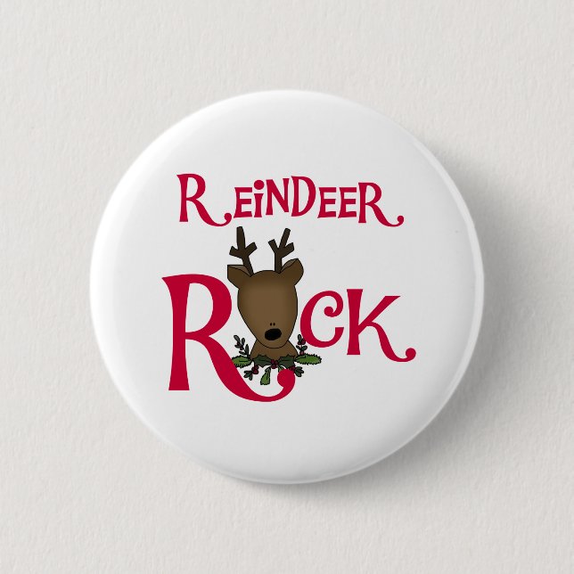 Badge Rond 5 Cm Reindeer Rock (Devant)