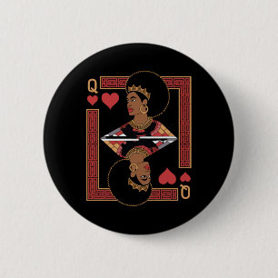 Badge Rond 5 Cm Reine africaine Carte Mélanine Fierté noire Blm Ju