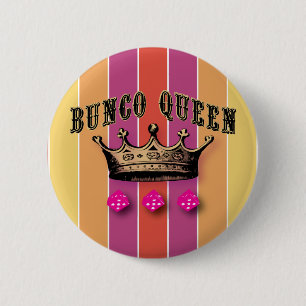 Badge Rond 5 Cm Reine de Bunco