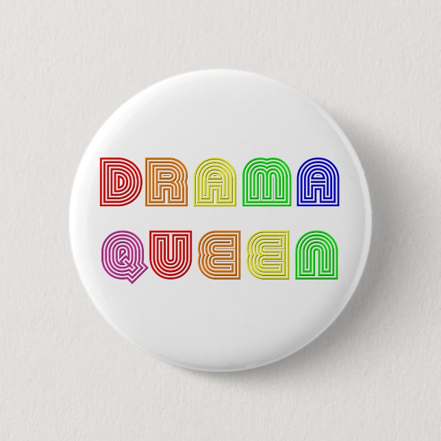 Badge Rond 5 Cm Reine de drame (Devant)
