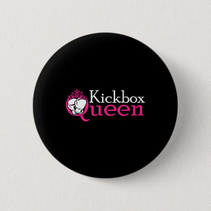 Badge Rond 5 Cm Reine de kickboxage Est une fille de kickboxing Es