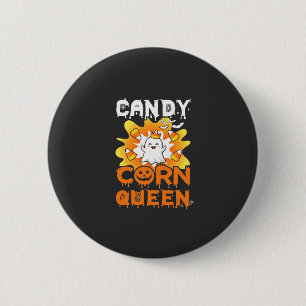 Badge Rond 5 Cm Reine de Maïs en Sucre Halloween Chauves-Souris Fa