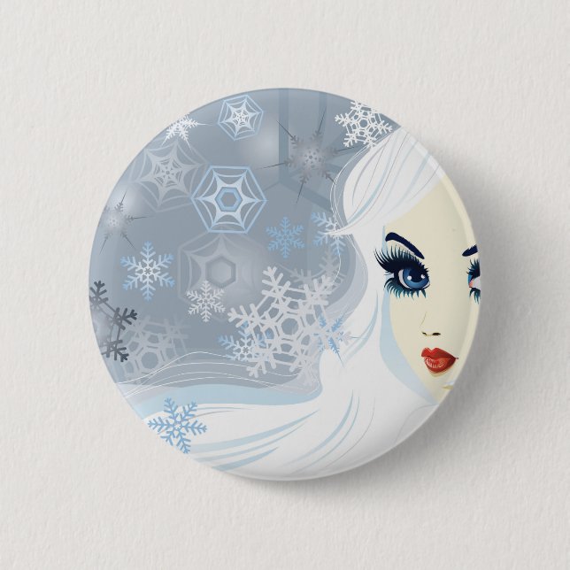 Badge Rond 5 Cm Reine de neige (Devant)