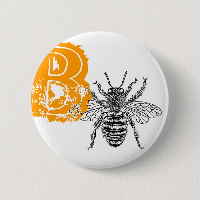 Badge Rond 5 Cm Reine des abeilles (Devant)