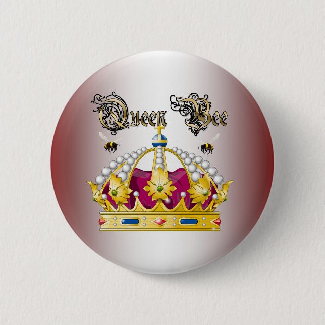 Badge Rond 5 Cm Reine des abeilles #2 (Devant)