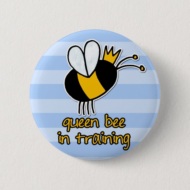 Badge Rond 5 Cm reine des abeilles dans la formation (Devant)