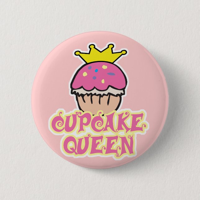 Badge Rond 5 Cm Reine des Cupcakes (Devant)