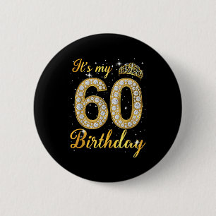 Badge Rond 5 Cm reine du 60e anniversaire couronne de diamant 60 a