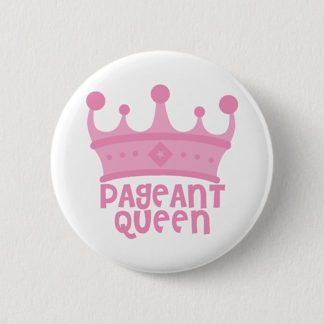 Badge Rond 5 Cm Reine du Pageant (Devant)