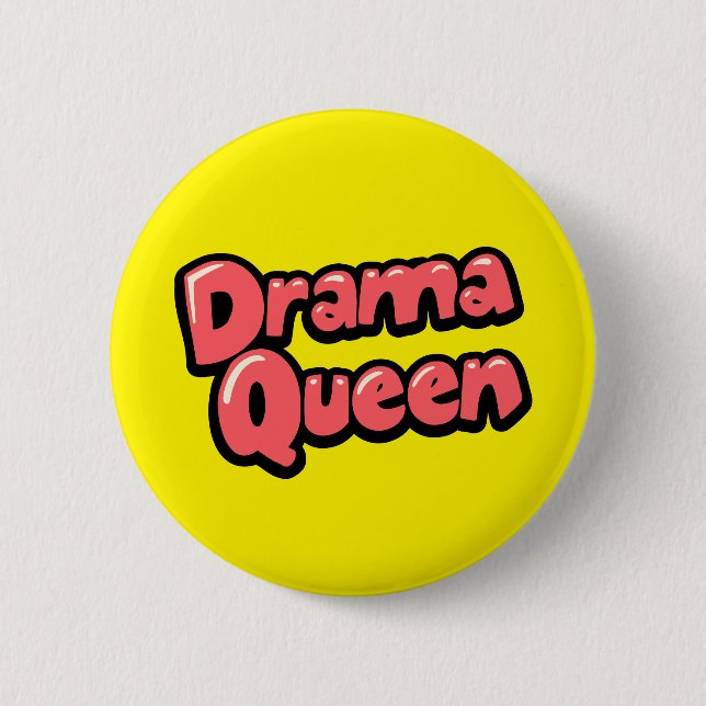 Badge Rond 5 Cm Reine du théâtre (Devant)