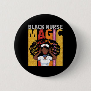 Badge Rond 5 Cm Reine noire infirmière magie confiant belle Mélani