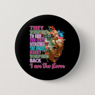 Badge Rond 5 Cm Reine Noire Naturelle Afro Africain Américain Je S