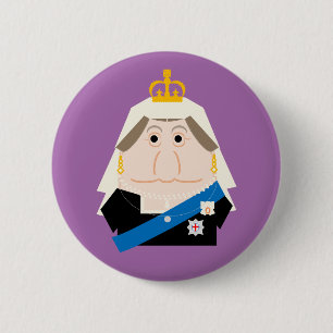 Badge Rond 5 Cm Reine Victoria