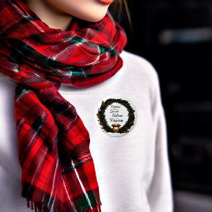 Badge Rond 5 Cm Réjouissez-vous et croyez la nativité