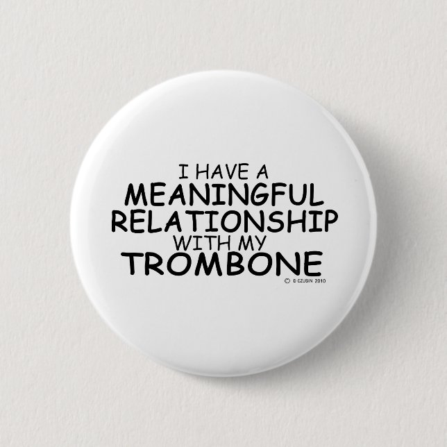 Badge Rond 5 Cm Relation significative Trombone (Devant)