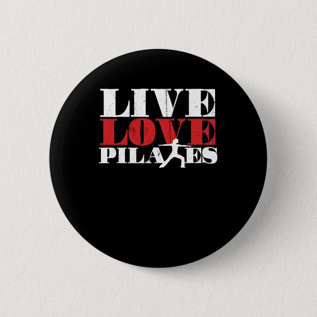 Badge Rond 5 Cm Relaxation de Love Pilates en direct (Devant)