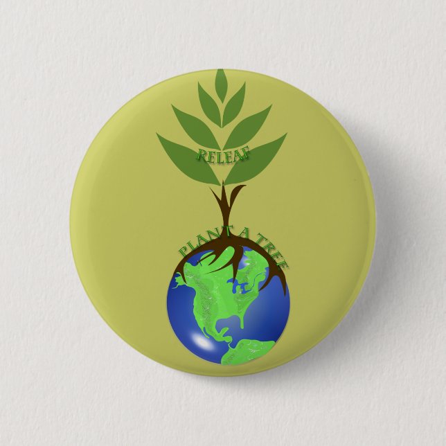Badge Rond 5 Cm ReLeaf Plantez un arbre (Devant)