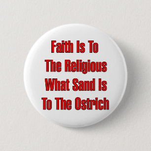 Badge Rond 5 Cm Religion d'autruche