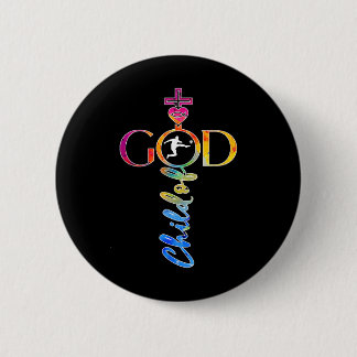 Badge Rond 5 Cm Religious Jesus Soccer Child Of God Soccer _1 