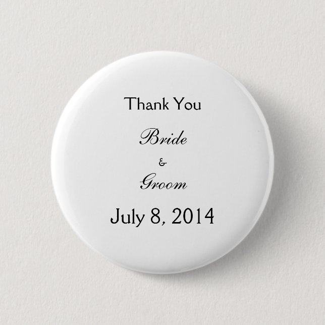 Badge Rond 5 Cm Remerciements (Devant)