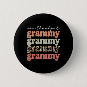 Badge Rond 5 Cm Remerciements Grammy Autumn Tree Feuilles d'automn