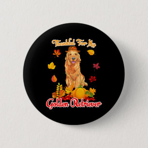 Badge Rond 5 Cm Remerciements Pour Mon Golden Retriever Thanksgivi
