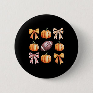 Badge Rond 5 Cm Remerciements Retro Coquette Bow Citrouille de foo