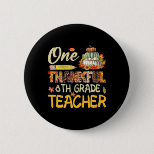 Badge Rond 5 Cm Remerciements Un Citrouille de 8e année enseignant