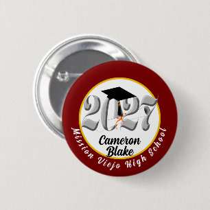 Badge Rond 5 Cm Remise des diplômes de la promotion argent 2027