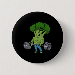 Badge Rond 5 Cm Remise en état Broccoli Gym Fitness Motivation Bod