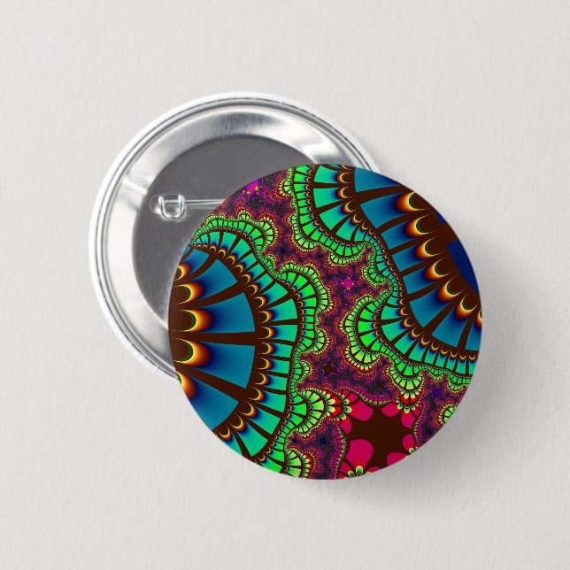 Badge Rond 5 Cm Remix arc-en-ciel d'automne (Devant & derrière)