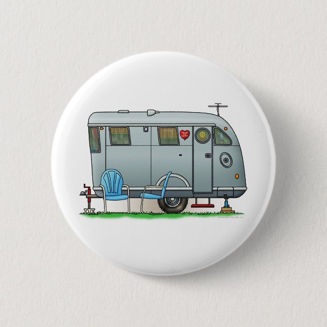 Badge Rond 5 Cm Remorque de campeur spartiate rv (Devant)