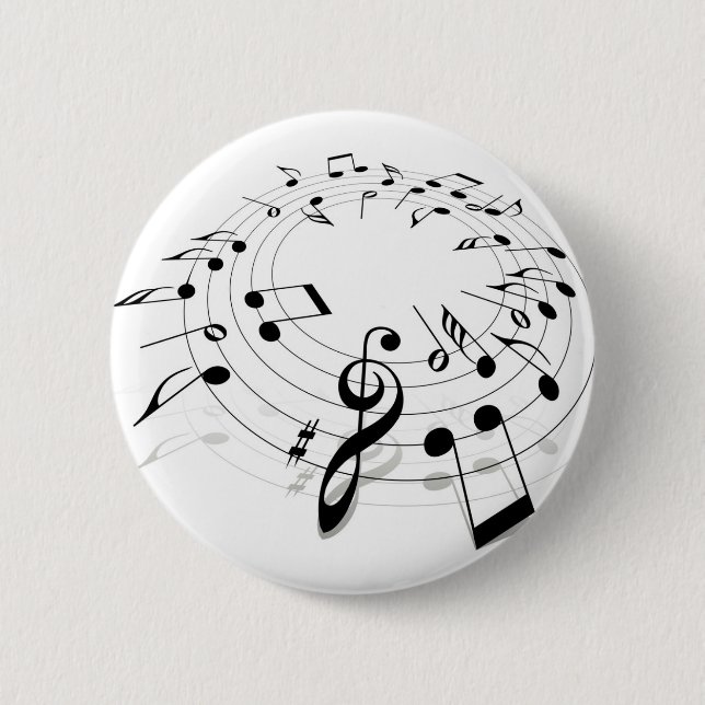 Badge Rond 5 Cm Remous de musique (Devant)