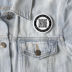Badge Rond 5 Cm Remplacez par votre propre code QR ou image téléch