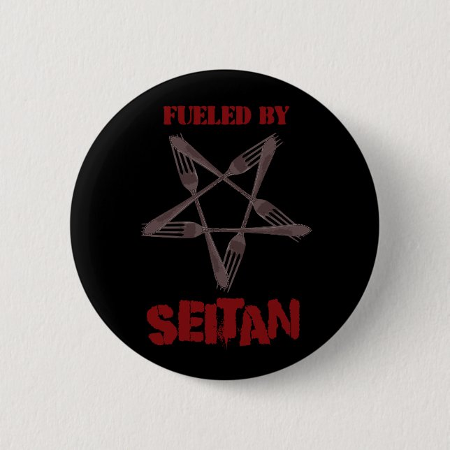 Badge Rond 5 Cm Rempli de combustible par Seitan (Devant)
