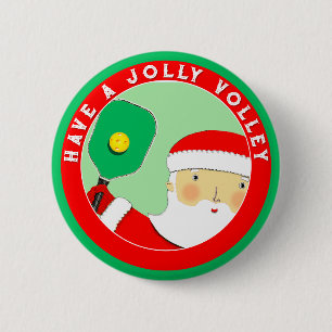 Badge Rond 5 Cm Remplisseurs de chaussette de Noël de pickleball B
