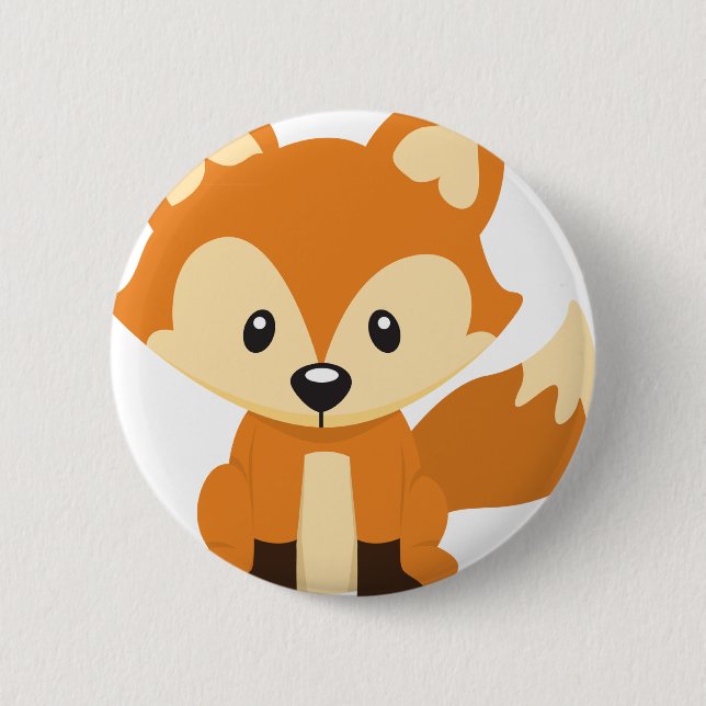 Badge Rond 5 Cm Renard rusé (Devant)
